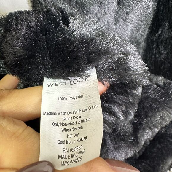 Westloop West Loop Faux Fur Infinity Scarf Black One Size Winter Warm‎ Elegant - Picture 11 of 11